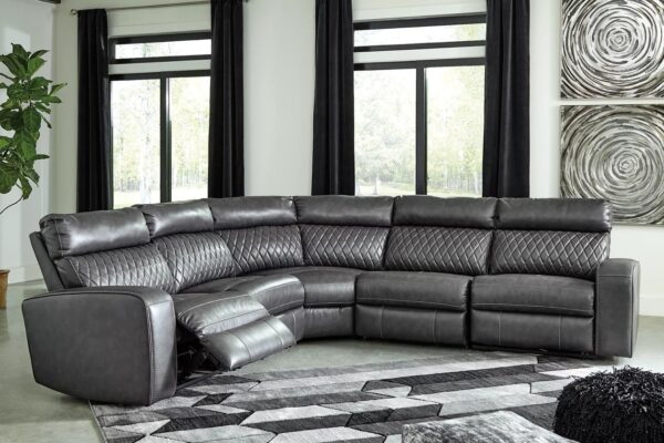 Ashley Samperstone 5 Piece Power Reclining Sectional